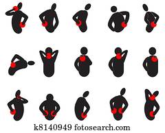human with pain dots human with pain dots