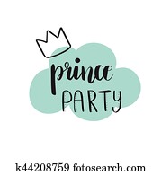 Prince Party Bridal shower card design. Prince Party Bridal shower card design.