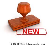 sello de goma, nuevo