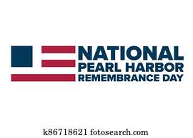 לאומי, נמל של פנינה, אזכרה, day., דצמבר, 7., חופשה, concept., דפוסית, ל, background,, banner,, card,, פוסטר, עם, טקסט, inscription., וקטור, eps10, illustration.