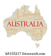 Australia Word Cloud Map Australia Word Cloud Map