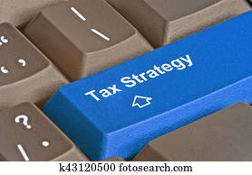 Blue key for tax planning Blue key for tax planning