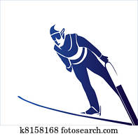 Jumping skier