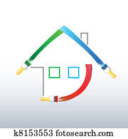 pintura, su, nuevo, home!