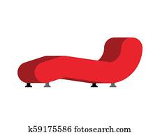 Sofa therapist isolated. couch psychologist. Vector illustration. Sofa therapist isolated. couch psychologist. Vector illustration.