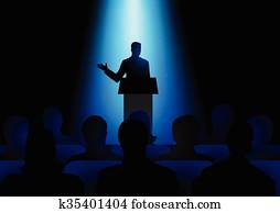 Speaker On Podium Speaker On Podium