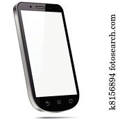 touchscreen, 3d, smartphone, concept.