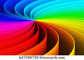 Abstract 3D rainbow spiral background