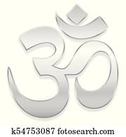 Aum Symbol Silver