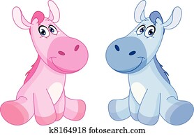 bebê, cavalos