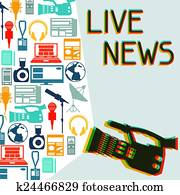 fundo, com, jornalismo, icons.