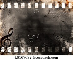 Grunge music notes Grunge music notes