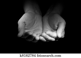 Hands ask the charity from foto watcher Hands ask the charity from foto watcher