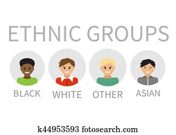 Multi-ethnic People Portraits. Vector illustration. Ethnic group Multi-ethnic People Portraits. Vector illustration. Ethnic group