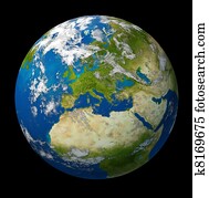 Planet Earth featuring Europe and European union Planet Earth featuring Europe and European union