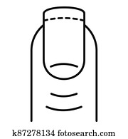 Spa manicure icon, outline style Spa manicure icon, outline style