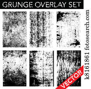 vektor, grunge, auflage, satz vektor, grunge, auflage, satz