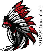 American Native Indian Feather Head American Native Indian Feather Head