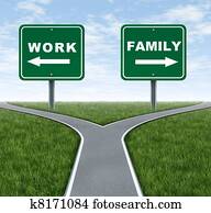 arbeid, eller, familie