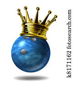 Bowling king champion with gold crown Bowling king champion with gold crown