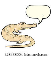 cartoon alligator with speech bubble cartoon alligator with speech bubble