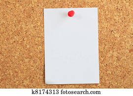 cork board and memo
