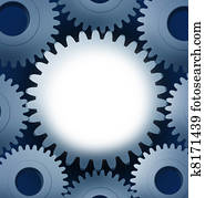 Industry and manufacturing with a blank center Industry and manufacturing with a blank center