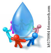 limpio, agua potable, símbolo