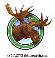Moose Head Antlers Forest Icon Symbol Moose Head Antlers Forest Icon Symbol