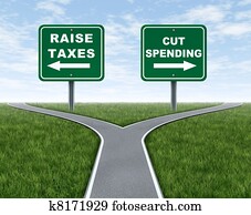 Raising taxes or cutting spending Raising taxes or cutting spending