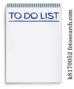 To do list on a notepad