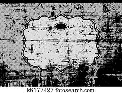 vektor, kriseramte, ramme, og, baggrund