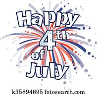 viert juli, feuerwerk viert juli, feuerwerk
