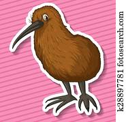 キーウィ鳥 クリップアート 切り張り イラスト 絵画 集 K Fotosearch