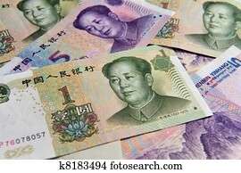 chinois, argent, -, yuan, factures