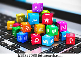 Computer media and internet communication concept Computer media and internet communication concept