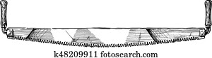 illustration of crosscut saw illustration of crosscut saw