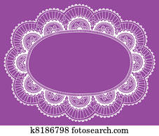 Henna Doodle Border Designs Vector Clip Art | k8186257 | Fotosearch