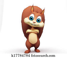 Squirrel is folding hand Squirrel is folding hand
