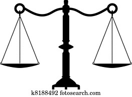 vector antique scales of justice