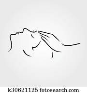 Woman receiving spa treatment 