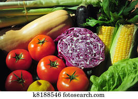 מיגוון, של, ירקות טריים