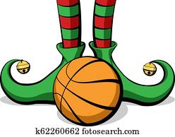 Basketball Christmas Elf Feet Basketball Christmas Elf Feet