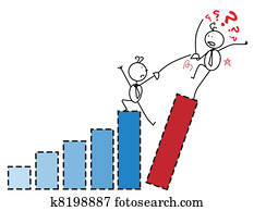 Businessman fight chart