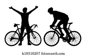 Cyclist silhouettes Cyclist silhouettes