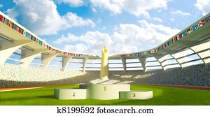 Olympic Stadium with podium Olympic Stadium with podium
