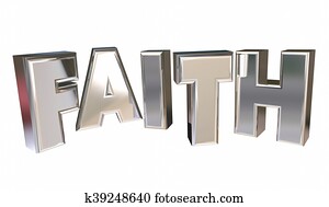 Faith Religion Belief God Prayer Word 3d Illustration