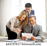 negocio serio, equipo