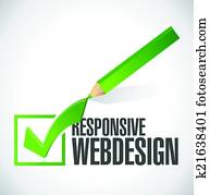responsive web design check mark illustration responsive web design check mark illustration