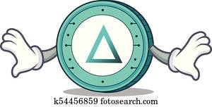 Shock Salt coin mascot cartoon